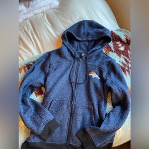 Denver Broncos embroidered womens nfl hoodie size large